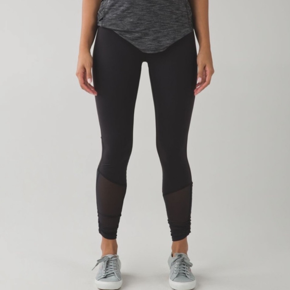 Lululemon Sweaty Endeavor Full-On Leon Ruched Mesh Leggings - Picture 9 of 10